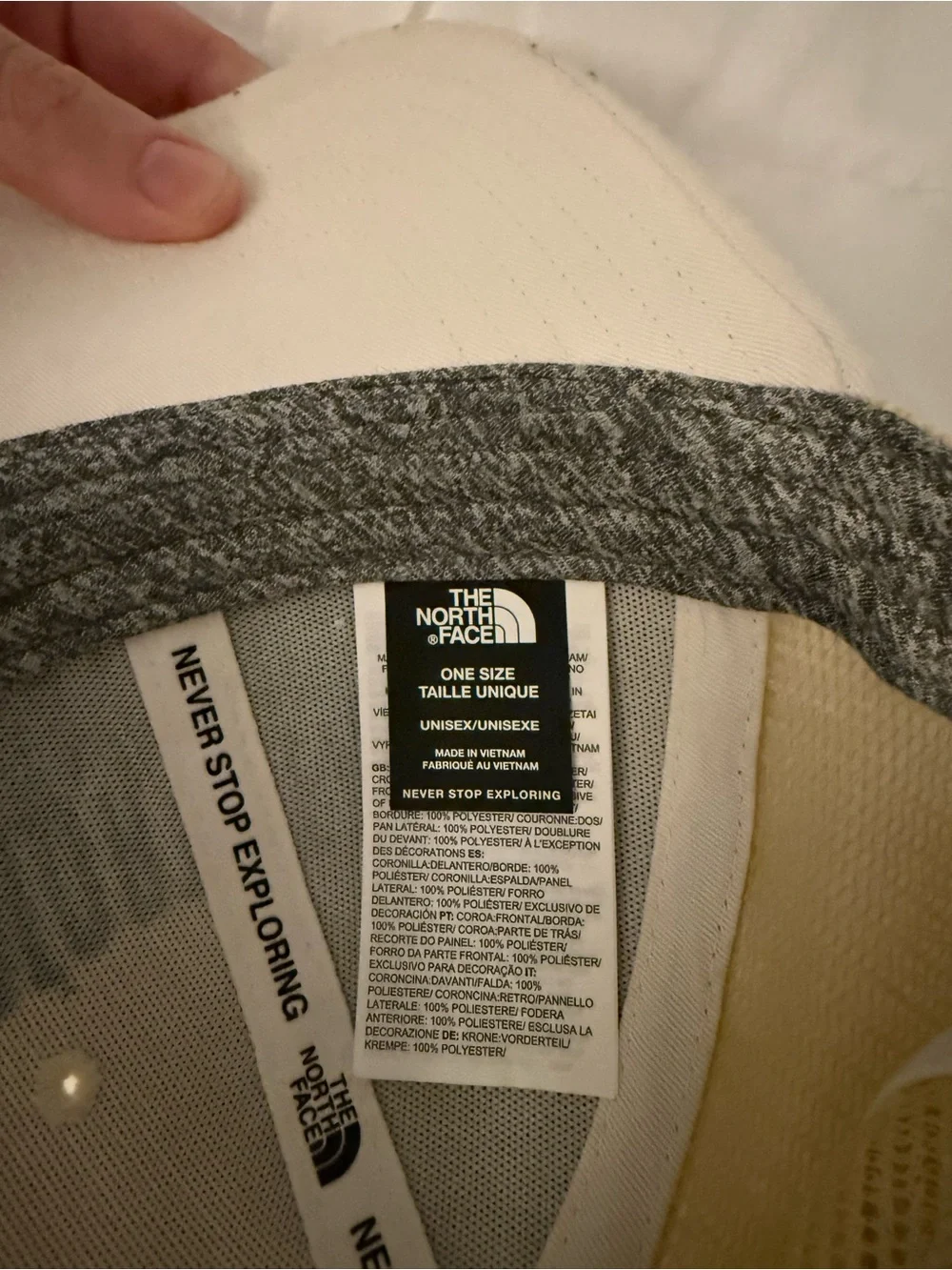 The North Face Cream Front with Tan Mesh Trucker Cap